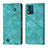 Leather Case Stands Flip Cover Holder YB1 for Motorola Moto E13 Green