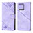 Leather Case Stands Flip Cover Holder YB1 for Motorola Moto Edge Plus (2023) 5G Purple