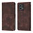 Leather Case Stands Flip Cover Holder YB1 for Motorola Moto G 5G (2023) Brown