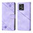 Leather Case Stands Flip Cover Holder YB1 for Motorola Moto G 5G (2023) Purple