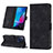 Leather Case Stands Flip Cover Holder YB1 for Motorola Moto G Play (2023)