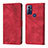 Leather Case Stands Flip Cover Holder YB1 for Motorola Moto G Play Gen 2 Red