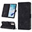 Leather Case Stands Flip Cover Holder YB1 for Motorola Moto G53 5G