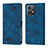 Leather Case Stands Flip Cover Holder YB1 for Motorola Moto G84 5G Blue