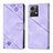 Leather Case Stands Flip Cover Holder YB1 for Motorola Moto G84 5G Purple