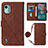 Leather Case Stands Flip Cover Holder YB1 for Nokia C12 Plus