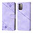 Leather Case Stands Flip Cover Holder YB1 for Nokia G21 Purple