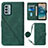 Leather Case Stands Flip Cover Holder YB1 for Nokia G22 Green