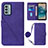 Leather Case Stands Flip Cover Holder YB1 for Nokia G22 Purple