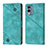 Leather Case Stands Flip Cover Holder YB1 for Nokia X30 5G Green