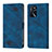 Leather Case Stands Flip Cover Holder YB1 for Oppo A16 Blue