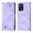 Leather Case Stands Flip Cover Holder YB1 for Oppo A16 Purple