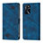Leather Case Stands Flip Cover Holder YB1 for Oppo A16s Blue