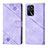 Leather Case Stands Flip Cover Holder YB1 for Oppo A16s Purple