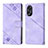 Leather Case Stands Flip Cover Holder YB1 for Oppo A38 Purple