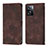 Leather Case Stands Flip Cover Holder YB1 for Oppo A57e Brown