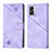Leather Case Stands Flip Cover Holder YB1 for Oppo A77 5G Purple
