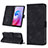 Leather Case Stands Flip Cover Holder YB1 for Oppo A96 4G