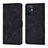 Leather Case Stands Flip Cover Holder YB1 for Oppo A96 5G Black