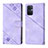 Leather Case Stands Flip Cover Holder YB1 for Oppo A96 5G Purple