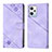 Leather Case Stands Flip Cover Holder YB1 for Oppo K10X 5G Purple