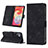Leather Case Stands Flip Cover Holder YB1 for Samsung Galaxy A04 4G
