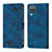Leather Case Stands Flip Cover Holder YB1 for Samsung Galaxy A12 5G Blue