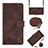 Leather Case Stands Flip Cover Holder YB1 for Samsung Galaxy A23 5G SC-56C Brown