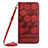 Leather Case Stands Flip Cover Holder YB1 for Samsung Galaxy A34 5G Red