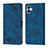 Leather Case Stands Flip Cover Holder YB1 for Samsung Galaxy F04 Blue