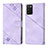 Leather Case Stands Flip Cover Holder YB1 for Samsung Galaxy M02s Purple