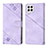 Leather Case Stands Flip Cover Holder YB1 for Samsung Galaxy M32 4G Purple