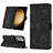 Leather Case Stands Flip Cover Holder YB1 for Samsung Galaxy S22 Plus 5G