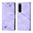 Leather Case Stands Flip Cover Holder YB1 for Sony Xperia 1 IV Purple