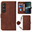 Leather Case Stands Flip Cover Holder YB1 for Sony Xperia 1 V