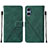Leather Case Stands Flip Cover Holder YB1 for Sony Xperia 5 V Green
