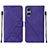 Leather Case Stands Flip Cover Holder YB1 for Sony Xperia 5 V Purple