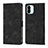 Leather Case Stands Flip Cover Holder YB1 for Xiaomi Poco C50 Black