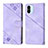 Leather Case Stands Flip Cover Holder YB1 for Xiaomi Poco C50 Purple