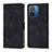 Leather Case Stands Flip Cover Holder YB1 for Xiaomi Poco C55 Black