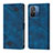 Leather Case Stands Flip Cover Holder YB1 for Xiaomi Poco C55 Blue