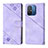 Leather Case Stands Flip Cover Holder YB1 for Xiaomi Poco C55 Purple