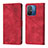 Leather Case Stands Flip Cover Holder YB1 for Xiaomi Poco C55 Red
