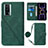 Leather Case Stands Flip Cover Holder YB1 for Xiaomi Poco F5 Pro 5G Green