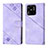 Leather Case Stands Flip Cover Holder YB1 for Xiaomi Redmi 10 Power Purple