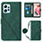 Leather Case Stands Flip Cover Holder YB1 for Xiaomi Redmi Note 12 4G Green