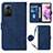 Leather Case Stands Flip Cover Holder YB1 for Xiaomi Redmi Note 12S Blue