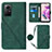 Leather Case Stands Flip Cover Holder YB1 for Xiaomi Redmi Note 12S Green