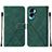 Leather Case Stands Flip Cover Holder YB2 for Huawei Honor 90 Lite 5G Green