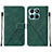 Leather Case Stands Flip Cover Holder YB2 for Huawei Honor X8b Green